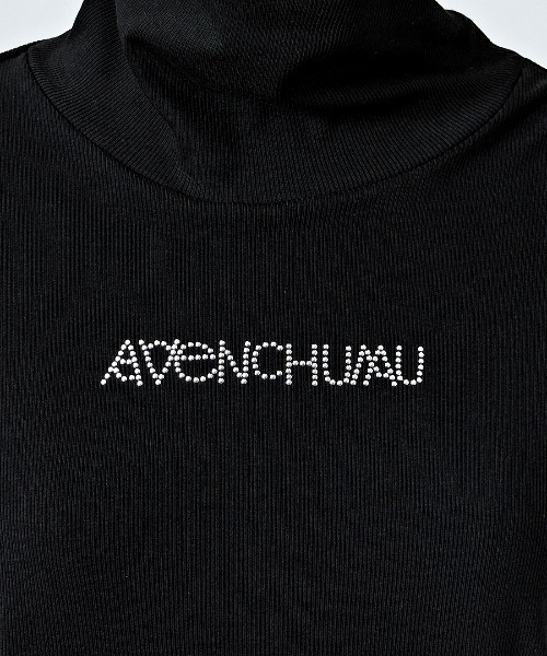 AVENCHUMU(アバンチュウム)の「Studs logo high neck tops(Tシャツ/カットソー・レディース・ブラック/ピンク/ベビーピンク・FREE)」の9枚目の写真