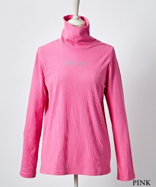 AVENCHUMU(アバンチュウム)の「Studs logo high neck tops(Tシャツ/カットソー・レディース・ブラック/ピンク/ベビーピンク・FREE)」の11枚目の写真