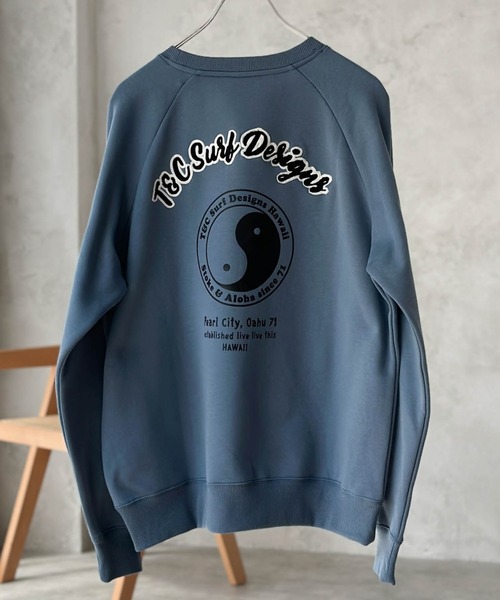別注限定展開】T&C Surf Designs バックプリント裏起毛クルー