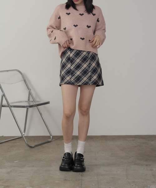 ROOPTOKYO(ループトウキョウ)の「ハート柄 クロップド丈 ニットプルオーバー(ニット/セーター・レディース・ホワイト/ブラウン/ピンク/グレー・FREE)」の13枚目の写真