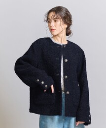BEAUTY&YOUTH UNITED ARROWS | ドットジャカード ノーカラージャケット(ノーカラージャケット)