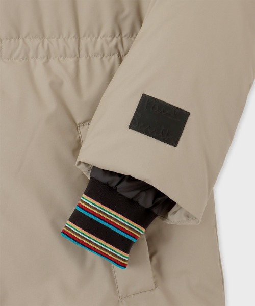 Paul Smith（ポールスミス）の「ウィメンズ シグネチャーストライプ ロングダウンコート / 245050 JK247（ダウンジャケット/コート・レディース・ベージュ/ブラック・38/40）」の11枚目の写真