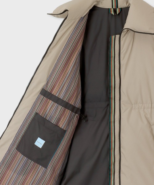 Paul Smith（ポールスミス）の「ウィメンズ シグネチャーストライプ ロングダウンコート / 245050 JK247（ダウンジャケット/コート・レディース・ベージュ/ブラック・38/40）」の12枚目の写真
