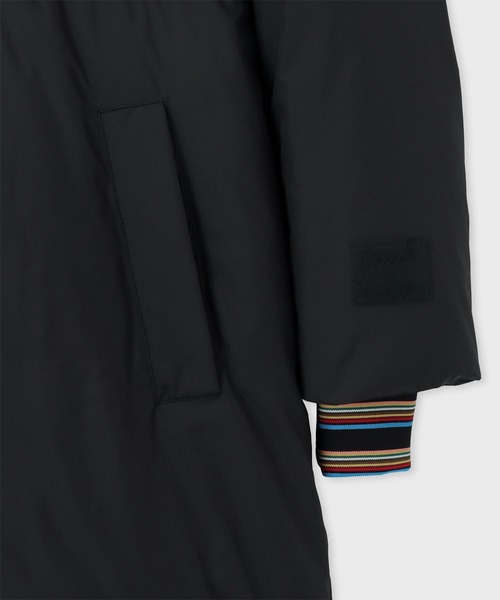 Paul Smith（ポールスミス）の「ウィメンズ シグネチャーストライプ ロングダウンコート / 245050 JK247（ダウンジャケット/コート・レディース・ベージュ/ブラック・38/40）」の5枚目の写真
