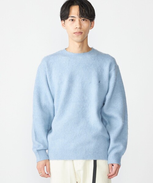 SHIPS(シップス)の「【WEB限定】SHIPS: ワンポイント ロゴ フラッフィ シャギー クルーネック ニット(ニット/セーター・メンズ・ブラック/グレー/ベージュ/ライトブルー・SMALL/MEDIUM/LARGE/X-LARGE)」の12枚目の写真
