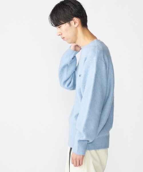 SHIPS(シップス)の「【WEB限定】SHIPS: ワンポイント ロゴ フラッフィ シャギー クルーネック ニット(ニット/セーター・メンズ・ブラック/グレー/ベージュ/ライトブルー・SMALL/MEDIUM/LARGE/X-LARGE)」の14枚目の写真