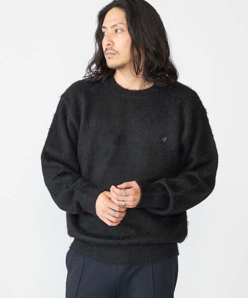 SHIPS(シップス)の「【WEB限定】SHIPS: ワンポイント ロゴ フラッフィ シャギー クルーネック ニット(ニット/セーター・メンズ・ブラック/グレー/ベージュ/ライトブルー・SMALL/MEDIUM/LARGE/X-LARGE)」の18枚目の写真