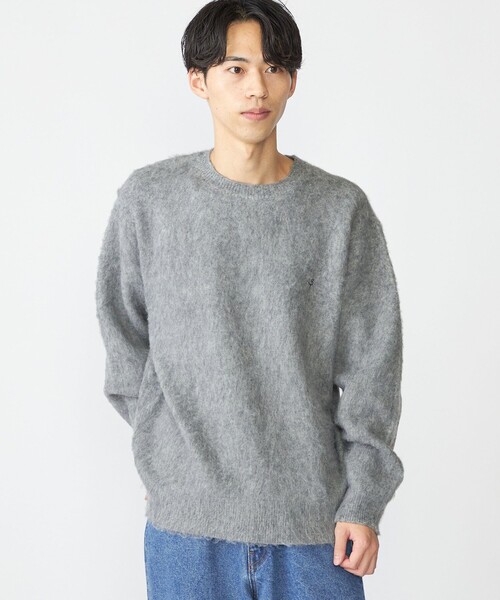 SHIPS(シップス)の「【WEB限定】SHIPS: ワンポイント ロゴ フラッフィ シャギー クルーネック ニット(ニット/セーター・メンズ・ブラック/グレー/ベージュ/ライトブルー・SMALL/MEDIUM/LARGE/X-LARGE)」の21枚目の写真