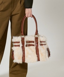 TINA：JOJUN | ヴィンテージライク フェイクファーハンドバッグ TINA：JOJUN(ハンドバッグ)