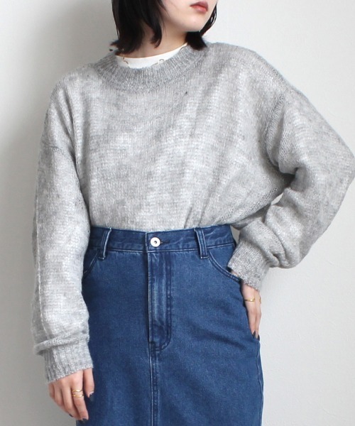 SELECT LEVERY(セレクトリベリー)の「グラデーションメッシュニット(ニット/セーター・レディース・グリーン/グレー/ブルー/ラベンダー・MEDIUM)」の2枚目の写真