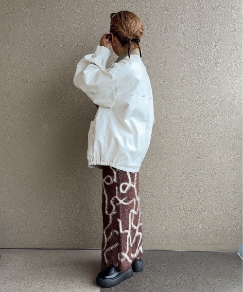 feepur by saya（フェピュールバイサヤ）の「【XSサイズあり/ハンドウォッシャブル】ニュアンス柄シャギーニットスカート（スカート・レディース・ブラウン/ブラック/グレー/オフホワイト・X-SMALL/MEDIUM）」の21枚目の写真