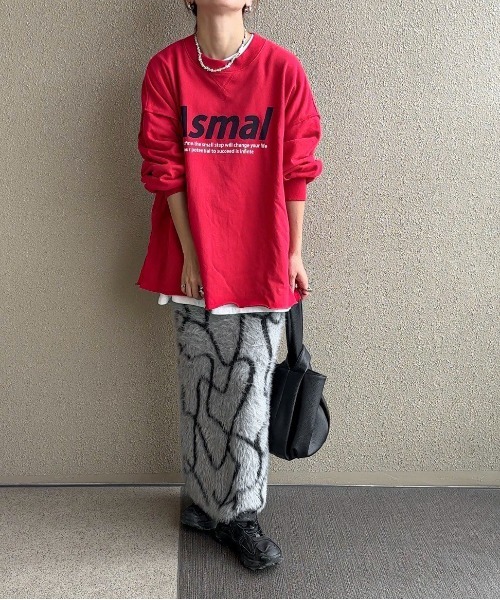 feepur by saya（フェピュールバイサヤ）の「【XSサイズあり/ハンドウォッシャブル】ニュアンス柄シャギーニットスカート（スカート・レディース・ブラウン/ブラック/グレー/オフホワイト・X-SMALL/MEDIUM）」の6枚目の写真