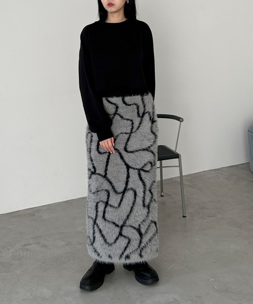 セール】【XSサイズあり/ハンドウォッシャブル】ニュアンス柄シャギー