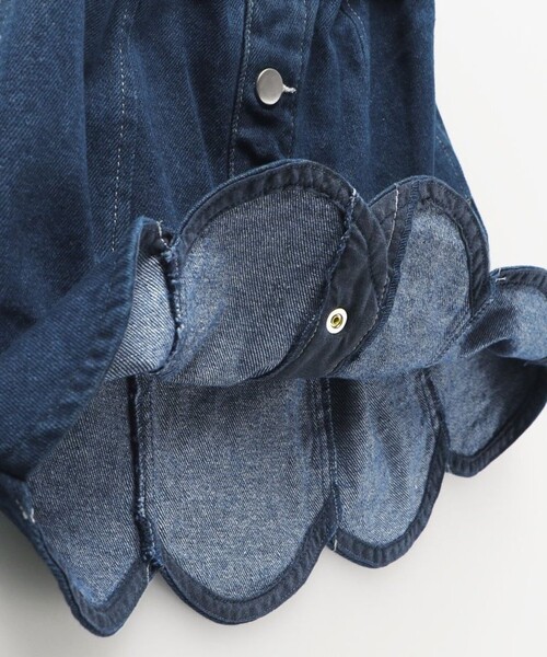 EDWIN(エドウィン)の「【Ou? by EDWIN】裾スカラップデニムスカート(デニムスカート・キッズ・ブルー・90/150/140/110/120/130/100)」の2枚目の写真