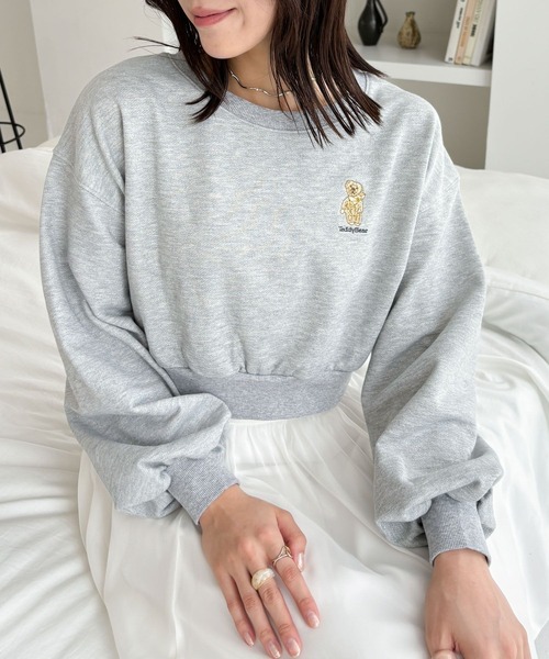 Heather（ヘザー）の「【TeddyBear/テディベア】ロゴ刺繍裏毛スウェット  252242（スウェット・レディース・グレー/ネイビー/オートミール・FREE）」の15枚目の写真