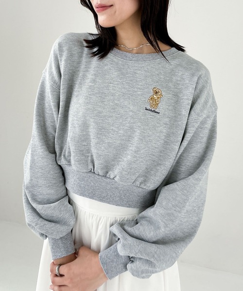 Heather（ヘザー）の「【TeddyBear/テディベア】ロゴ刺繍裏毛スウェット  252242（スウェット・レディース・グレー/ネイビー/オートミール・FREE）」の16枚目の写真