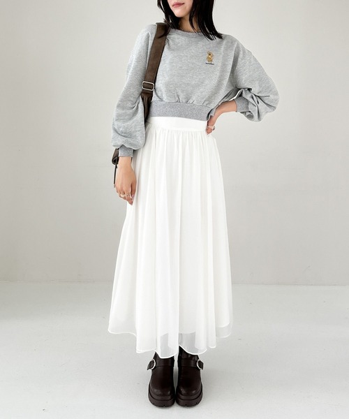 Heather（ヘザー）の「【TeddyBear/テディベア】ロゴ刺繍裏毛スウェット  252242（スウェット・レディース・グレー/ネイビー/オートミール・FREE）」の17枚目の写真