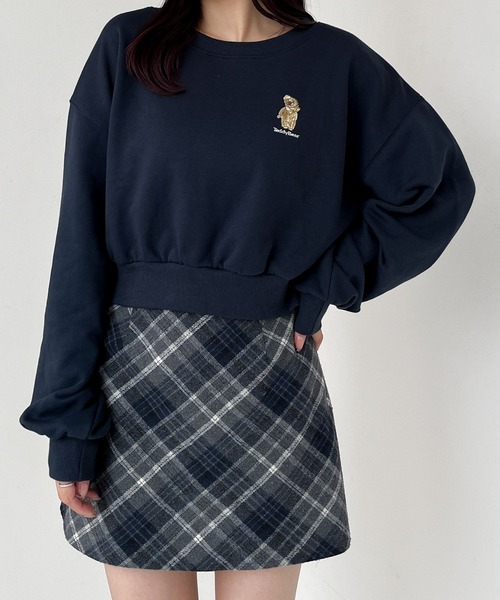 Heather（ヘザー）の「【TeddyBear/テディベア】ロゴ刺繍裏毛スウェット  252242（スウェット・レディース・グレー/ネイビー/オートミール・FREE）」の22枚目の写真