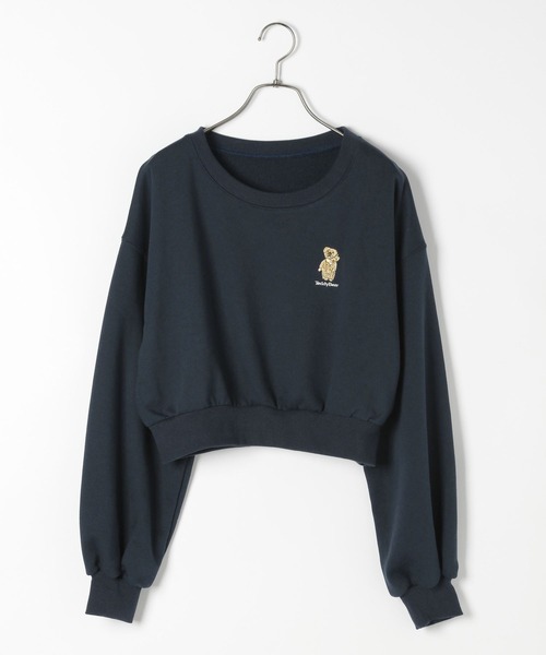 Heather（ヘザー）の「【TeddyBear/テディベア】ロゴ刺繍裏毛スウェット  252242（スウェット・レディース・グレー/ネイビー/オートミール・FREE）」の4枚目の写真