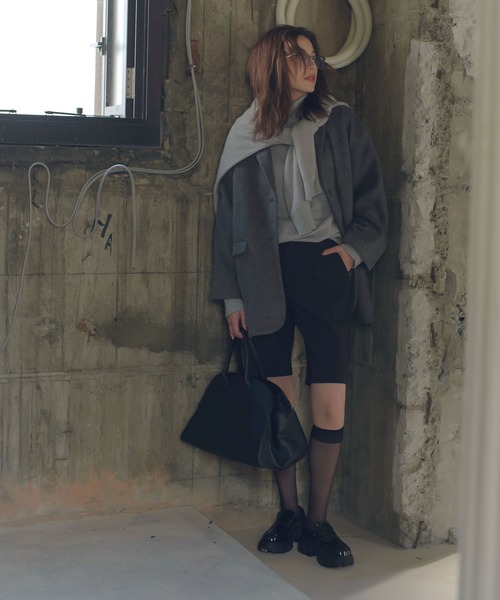 KOBE LETTUCE（コウベレタス）の「起毛シャギールーズジャケット（テーラードジャケット・レディース・モカ/カーキ/グレー・M）」の5枚目の写真