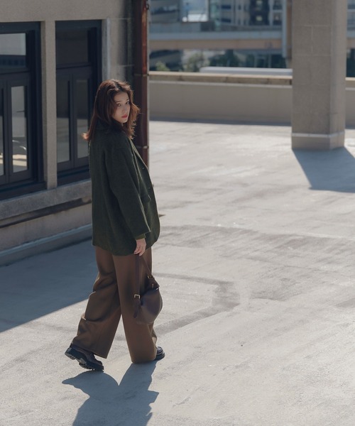 KOBE LETTUCE（コウベレタス）の「起毛シャギールーズジャケット（テーラードジャケット・レディース・モカ/カーキ/グレー・M）」の9枚目の写真