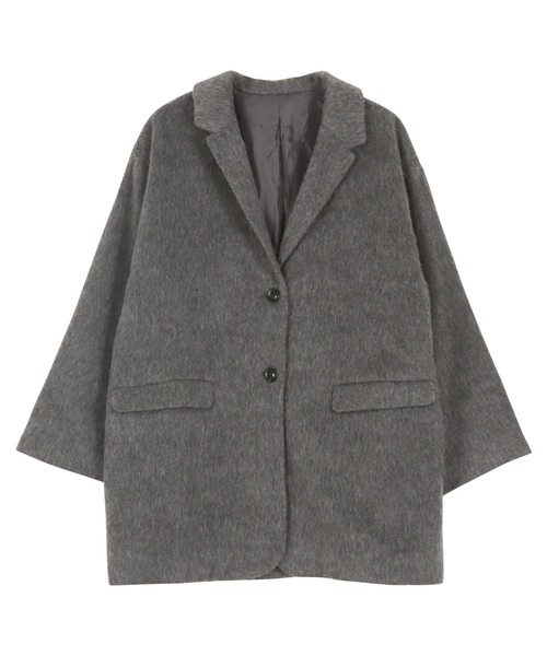 KOBE LETTUCE（コウベレタス）の「起毛シャギールーズジャケット（テーラードジャケット・レディース・モカ/カーキ/グレー・M）」の12枚目の写真