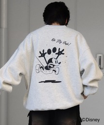 ディズニーシリーズ ワンポイント刺繍 / バックプリント ビッグシルエットプルオーバー クルースウェット ユニセックス