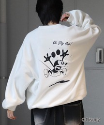 ディズニーシリーズ ワンポイント刺繍 / バックプリント ビッグシルエットプルオーバー クルースウェット ユニセックス