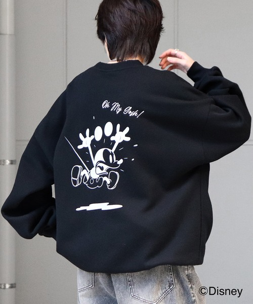 Disney（ディズニー）の「ディズニーシリーズ ワンポイント刺繍 / バックプリント ビッグシルエットプルオーバー クルースウェット ユニセックス（スウェット・メンズ・アッシュグレー/ブルー系その他2/ライトグレー系/ホワイト系その他/ブラック系その他2/ブラック/ライトグレー系4/ブラック系その他4/ホワイト系その他3/ホワイト系その他4/ライトグレー系3/ブラック系その他3/ホワイト系その他2/ブラック系その他/チャコールグレー/ブルー系その他4/ブルー系その他3/グレー系その他5/ブラック系その他6/グリーン系その他5/ホワイト系その他6/レッド系その他6/ブラック系その他5・L/M）」の8枚目の写真