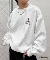 Disney | ディズニーシリーズ ワンポイント刺繍 / バックプリント ビッグシルエットプルオーバー クルースウェット ユニセックス(スウェット)