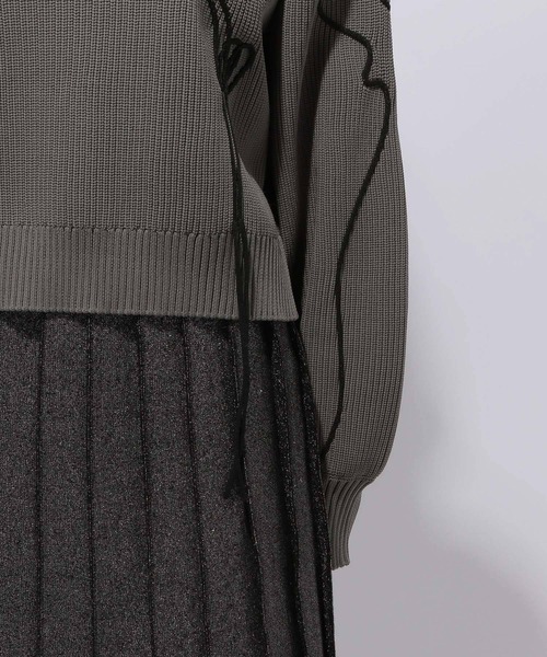 HARE（ハレ）の「ニュアンスラインモックネックニット(HARE)（ニット/セーター・レディース・ブラック/グレー・FREE）」の17枚目の写真
