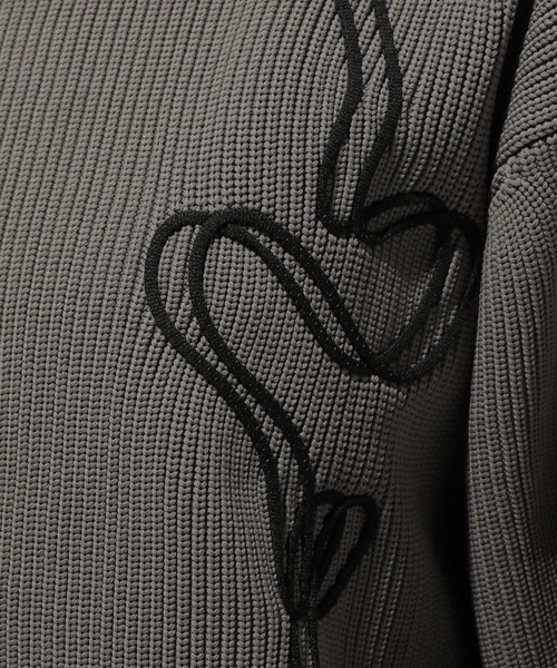 HARE（ハレ）の「ニュアンスラインモックネックニット(HARE)（ニット/セーター・レディース・ブラック/グレー・FREE）」の20枚目の写真