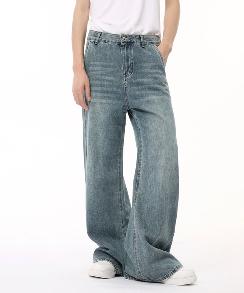ルーズバギーウォッシュドデニムパンツ/セミワイドデニムパンツWO24W3PT04【WB ORIGINALS】【2024AW】（デニムパンツ）｜WESTBOY（ウエストボーイ）