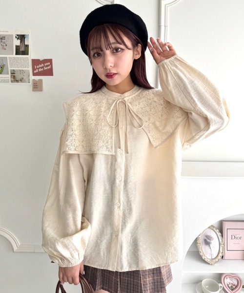 Loueme(ルエム)の「ヴィンテージレース付け襟ブラウス【2点SET】(シャツ/ブラウス・レディース・ホワイト/ブラック/アイボリー・FREE)」の19枚目の写真