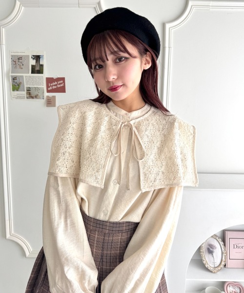 Loueme(ルエム)の「ヴィンテージレース付け襟ブラウス【2点SET】(シャツ/ブラウス・レディース・ホワイト/ブラック/アイボリー・FREE)」の18枚目の写真