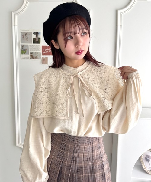 Loueme(ルエム)の「ヴィンテージレース付け襟ブラウス【2点SET】(シャツ/ブラウス・レディース・ホワイト/ブラック/アイボリー・FREE)」の17枚目の写真