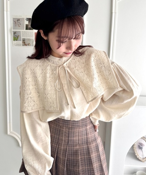 Loueme(ルエム)の「ヴィンテージレース付け襟ブラウス【2点SET】(シャツ/ブラウス・レディース・ホワイト/ブラック/アイボリー・FREE)」の16枚目の写真