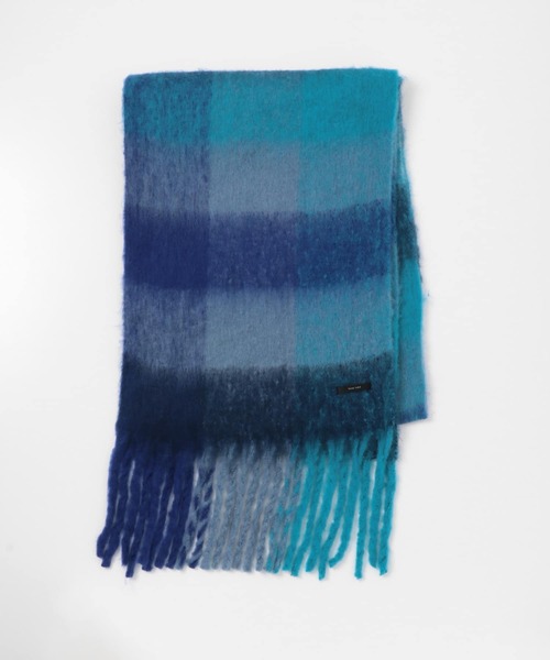 URBAN RESEARCH Sonny Label（アーバンリサーチサニーレーベル）の「ブロックチェックフラッフィーマフラー（マフラー・レディース・グレー系その他/ブルー系その他/イエロー系その他・ONE）」の7枚目の写真