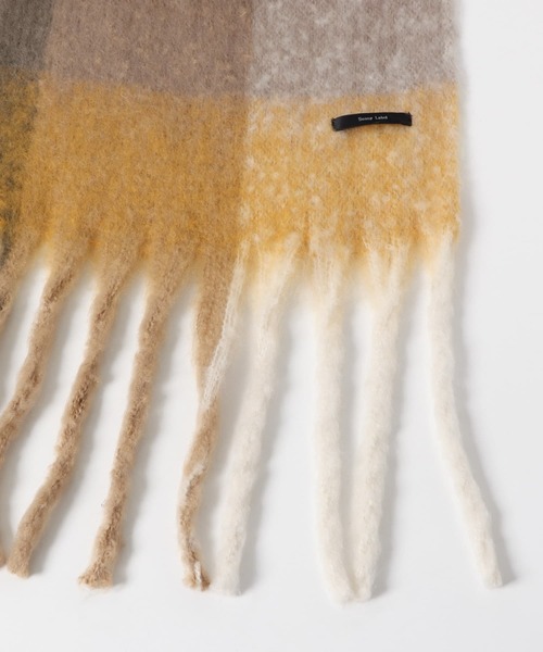 URBAN RESEARCH Sonny Label（アーバンリサーチサニーレーベル）の「ブロックチェックフラッフィーマフラー（マフラー・レディース・グレー系その他/ブルー系その他/イエロー系その他・ONE）」の9枚目の写真