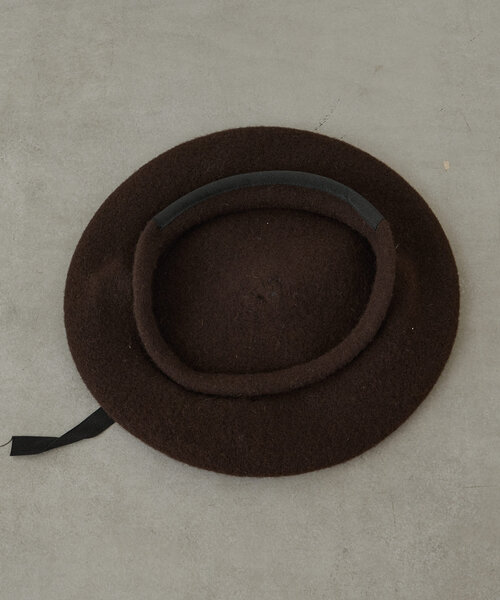 BEARDSLEY（ビアズリー）の「《SCHA》リボン付きベレー帽（ハット・レディース・ブラウン・FREE）」の2枚目の写真