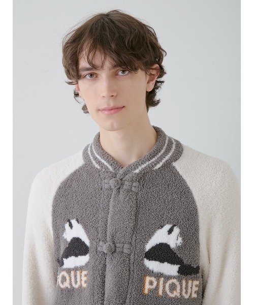 gelato pique（ジェラートピケ）の「【HOMME】パウダーパンダジャガードブルゾン（ルームウェア/パジャマ・メンズ・グレー・LARGE/MEDIUM）」の9枚目の写真