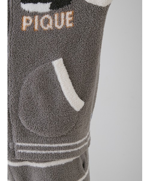 gelato pique（ジェラートピケ）の「【HOMME】パウダーパンダジャガードブルゾン（ルームウェア/パジャマ・メンズ・グレー・LARGE/MEDIUM）」の11枚目の写真