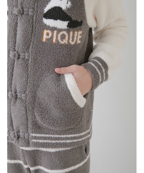 gelato pique（ジェラートピケ）の「【HOMME】パウダーパンダジャガードブルゾン（ルームウェア/パジャマ・メンズ・グレー・LARGE/MEDIUM）」の15枚目の写真