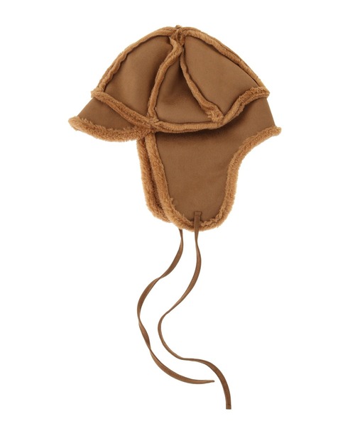 Green　Parks（グリーンパークス）の「・ムートンフライトキャップ（ハット・レディース・ブラウン/キャメル・FREE）」の2枚目の写真