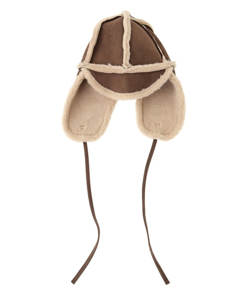 Green　Parks（グリーンパークス）の「・ムートンフライトキャップ（ハット・レディース・ブラウン/キャメル・FREE）」の6枚目の写真