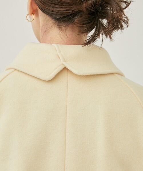 ジャケット・アウター SOFT WOOL BAL COLLAR COAT ◼︎SOFT WOOL BAL COLLAR COAT BLK Sサイズ着用 AMERIの落ち綿と