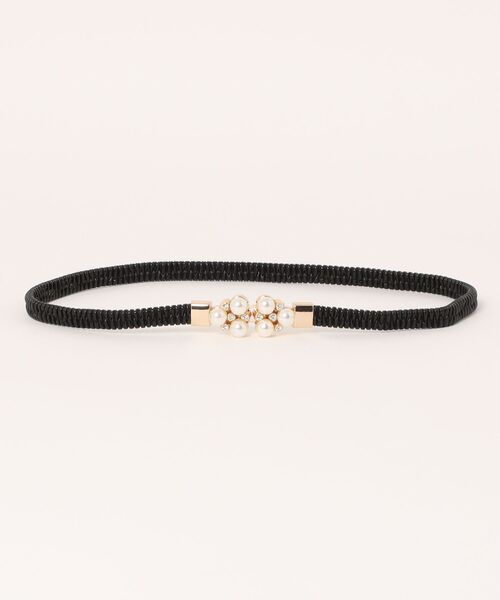 INGNI（イング）の「パールバックルゴムベルト（ベルト・レディース・アイボリー/ブラック・ONE SIZE）」の5枚目の写真