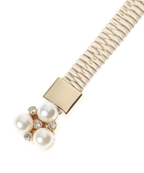 INGNI（イング）の「パールバックルゴムベルト（ベルト・レディース・アイボリー/ブラック・ONE SIZE）」の6枚目の写真