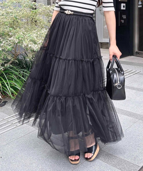 INGNI（イング）の「パールバックルゴムベルト（ベルト・レディース・アイボリー/ブラック・ONE SIZE）」の7枚目の写真