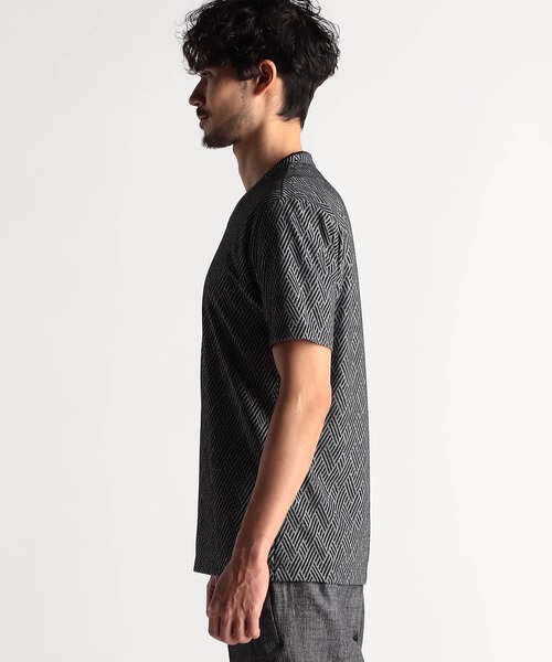 NICOLE CLUB FOR MEN(ニコルクラブフォーメン)の「バスケットリンクスジャガードVネックプルオーバ(Tシャツ/カットソー・メンズ・シルバーグレー/ピンク系/ブラック系/ブラック/オフホワイト・MEDIUM/LARGE/X-LARGE)」の12枚目の写真